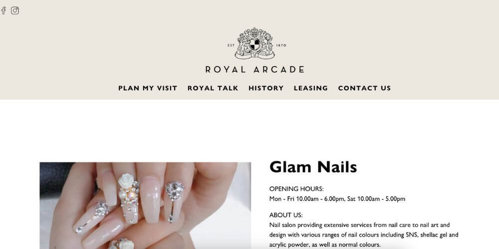 Royal Arcade, nail cleaning, manicure, pedicure